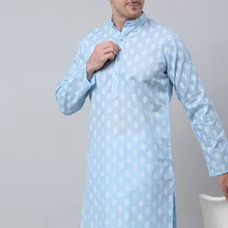 jompers Men Printed Pure Cotton Straight Kurta-picture-15
