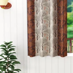 150 cm (5 ft) Polyester Semi Transparent Window Curtain Single Curtain-image-37