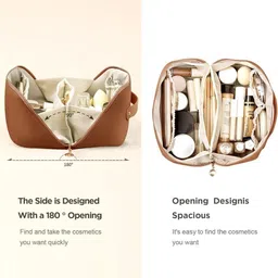 mayko & bayko Women Brown Cosmetic Bag image 3