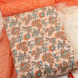 clemira Unstitched Cotton Blend Salwar Suit Material Floral Print-picture-11