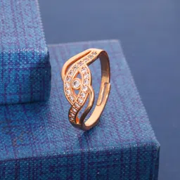brado jewellery 1 Rose Gold Plated Adjustable Ring Brass Diamond Brass Plated Ring-picture-21