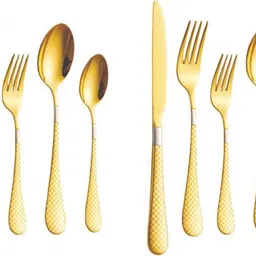 Designer High Quality Premium Stainless Steel Gold Cutlery Set Stainless Steel Cutlery Set-image-24