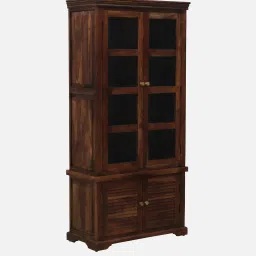 amberville from pepperfry Carleson Sheesham Wood Book Case In Scratch Resistant Provincial Teak Finish image 4