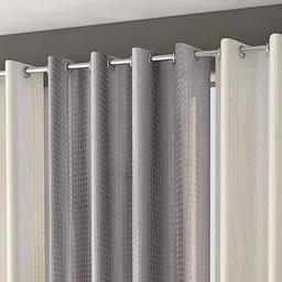kraftiq homes 152 cm (5 ft) Polyester Room Darkening Window Curtain (Pack Of 3) image 2