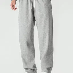 trufflegum Men Loose Fit Grey Cotton Blend Trousers image 4