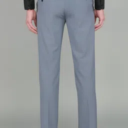 park avenue Men Regular Fit Blue Polyester Trousers image 4