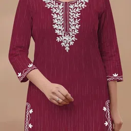 al sk traders Women Cotton Blend Kurti Palazzo Set image 4