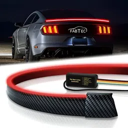 fabtec Carbon Fiber Rear Led Strip Taillight,Brake Light with Turn Signal Indicator Car Spoiler-picture-24