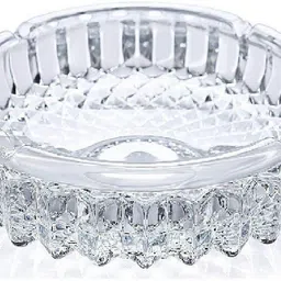 criyale Crystal Glass Ash Tray Smoke Collectible Tribal Decoration Cigarette Ashtray for Home, Office and Hotel Use (pack of 1) Clear Glass Ashtray-picture-15