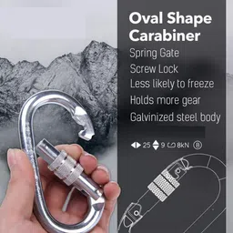 fitcozi Stainless Steel Snap Hook Carabiner Screw 10mm for Chains, Ropes Locking Carabiner image 3