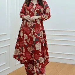 orimono Women Cotton Rayon Kurta Pant Set-picture-34