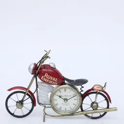 decorum Bike 3'' Red Iron Table Clock image 3