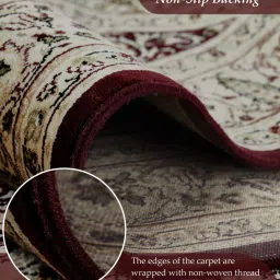 obsessions Maroon and Beige Persian 2x7 Feet Machine Made Runner image 4