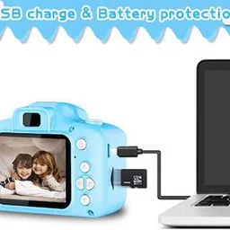 just97 digital toy Recorder Camera 800W HD 2.0 Inch Screen Video Front Camera (blue) image 3