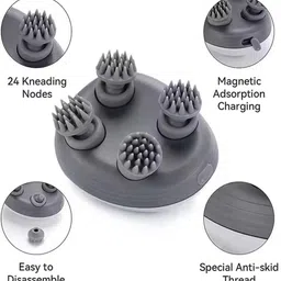 hespa Electric Scalp Massager with 96 Silicone Kneading Points & Detachable Heads image 4