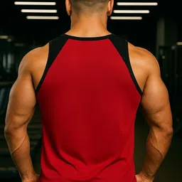 dashzone Men Printed Round Neck Polyester Maroon T-Shirt image 2