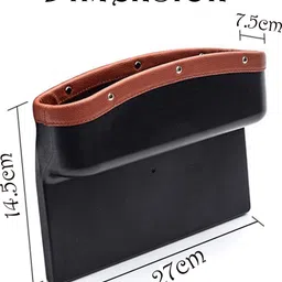 maties Tan Side Seat Gap Filler Hanging Pocket For Wallet,Card ,Coins keys etc-317 Car Side Seat Catcher image 2