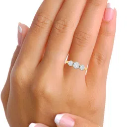 avsar Avsar Real Gold Nandini Ring AVR206YB 14kt Cubic Zirconia Yellow Gold ring image 2