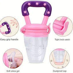 flimora Stainless Steel feeding bottle with Nibbler, Bottle spoon & Teethers Soft Stick - Silicone image 3