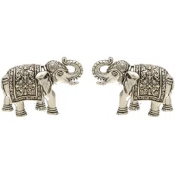 sri jagdamba pearls 55 Grams Elephant Silver Idol Decorative Showpiece - 2.54 cm image 2