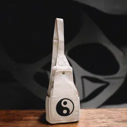 gau sudh White Men & Women Shoulder Bag Hemp Super Fashion Chest and Shoulder Bag for Women & Men-picture-12