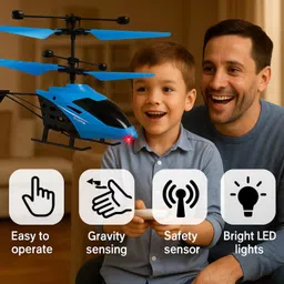 mickmart Remote Control Gravity Sensor Helicopter Toy with 3D Lights & Safety Flight image 4