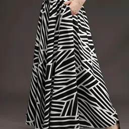 growmore creation Women Flared White Viscose Rayon Trousers image 4