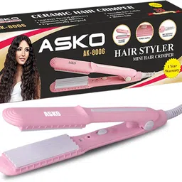 ASKO Professional Hair Crimper Beveled edge for Crimping, Styling and volumizing with Ceramic Technology for gentle and frizz-free Crimping Electric Hair Styler - Ak 8006 Hair Styler-picture-41