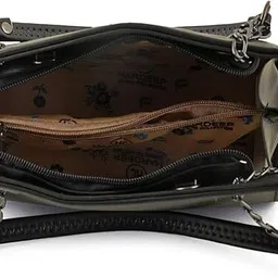 menka Casual, Formal, Party Black Clutch image 2