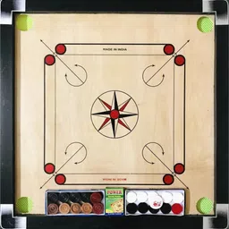 woodshy for Kids 26 Inch Medium Size Glossy Finish, Coins, Strikers, Powder 41 cm Carrom Board-picture-38