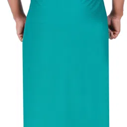 Prakasam Cotton Single(1.30x2.00mtrs-4 yard) Green colour solid men's HB border dhoti Solid Men Dhoti image 2