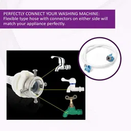 smart shelter Fully Automatic washing machine inlet hose pipe(2 mtrs) Hose Pipe image 4