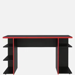 madesa Gaming Table In Black And Red Finish image 3