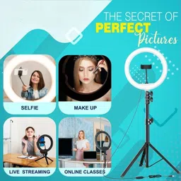 Paradox 10inch Superb LED Ring Light with 7feet Tripod Stand, Video Shooting, reels P55 Tripod Kit, Tripod, Monopod image 5