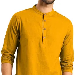 edin Pack of 2 Men Solid Pure Cotton Straight Kurta-picture-36