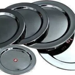 gaxquly Stainless Steel Heavy Gauge Ciba / Multipurpose Lids / Tope Cover Set of 5 Pcs(size: 8, 9, 10, 11, 12 Diameter Stainless steel) 12 inch Lid Set, Pack of 5 image 1