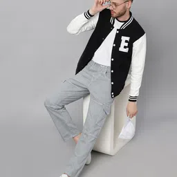 hiba Men Colorblock Varsity Jacket image 3