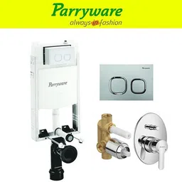 parryware Half Frame Concealed Cistern, with divater body upper cleart set of 1 pic 330 Dual Flush Tank image 1