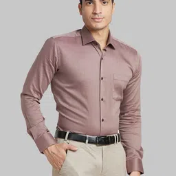 park avenue Men Slim Fit Solid Formal Shirt image 2