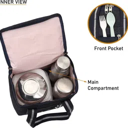 loyal choice Branded premium quality hand lunch bag for both men and women(JEANS 8L) Waterproof Lunch Bag image 5