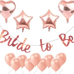 realistic store Bride to Be Bunting Banner Combo with Metallic Balloons, Heart & Star Foil-picture-31
