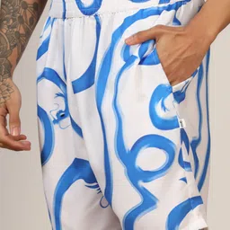 leriya fashion Printed Men Dark Blue Regular Shorts image 4