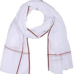 swagat Solid Cotton Blend Men White Scarf-picture-37