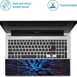 Techfit HD Printed Easy to Install Full Panel Laptop Skin/Sticker/Stretchable Vinyl/Cover for all Size Laptops upto 15.6 inch No Residue, Bubble Free - Spikes Abstract Vinyl Laptop Decal 15.6 image 3
