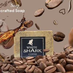 white shark Coffee Scrub Handmade Bathing Soap, 3x100g image 3