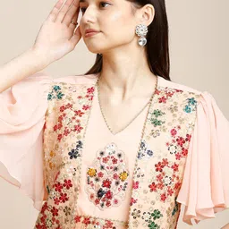 madhuram textiles Solid Georgette Stitched Anarkali Gown image 4