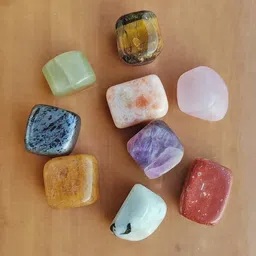 ababilcrystal 9 GRAH TUMBLE STONE SET Polished Angular Crystal Stone-picture-22