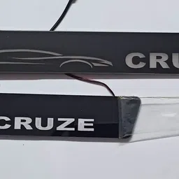 raas collection Car door Sill Plates Scuff Plates Footsteps for CRUZE Blue Led Light (4 PC) Door Sill Plate image 2