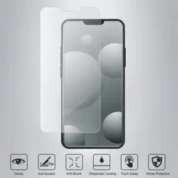 DESIBUZZ Front and Back Tempered Glass for POCO M6 5G, (Flexible), camera lens image 2