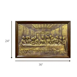 artociti Last Supper Relief Wall Mural In Golden image 3